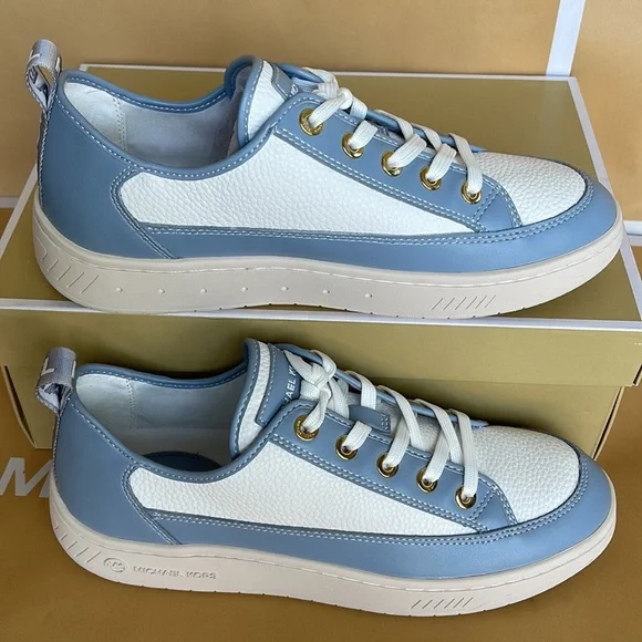 MICHAEL KORS SHEA LACE UP
FAUX LEATHER
49F3SHFS1L
PALE BLUE 
NEW - Picture 15 of 16
